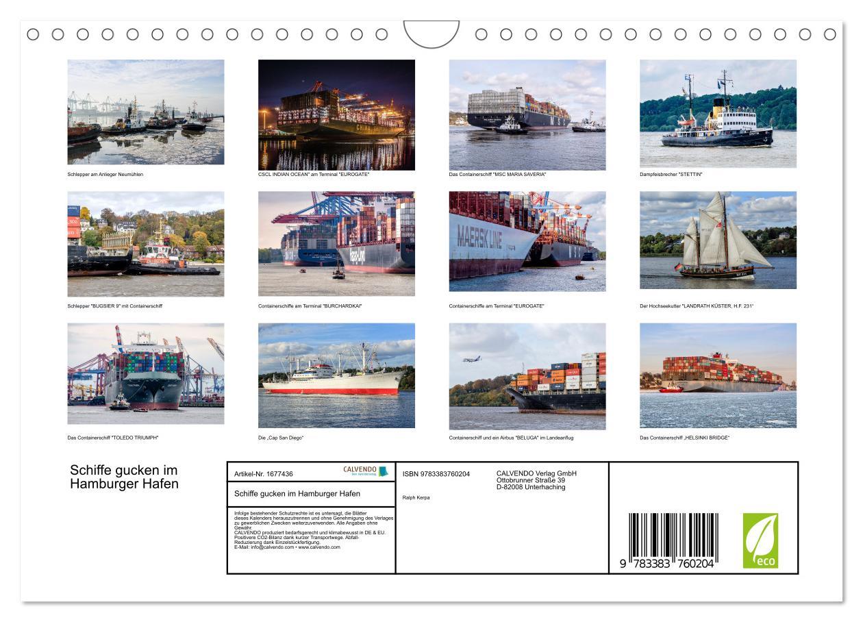 Bild: 9783383760204 | Schiffe gucken im Hamburger Hafen (Wandkalender 2025 DIN A4 quer),...