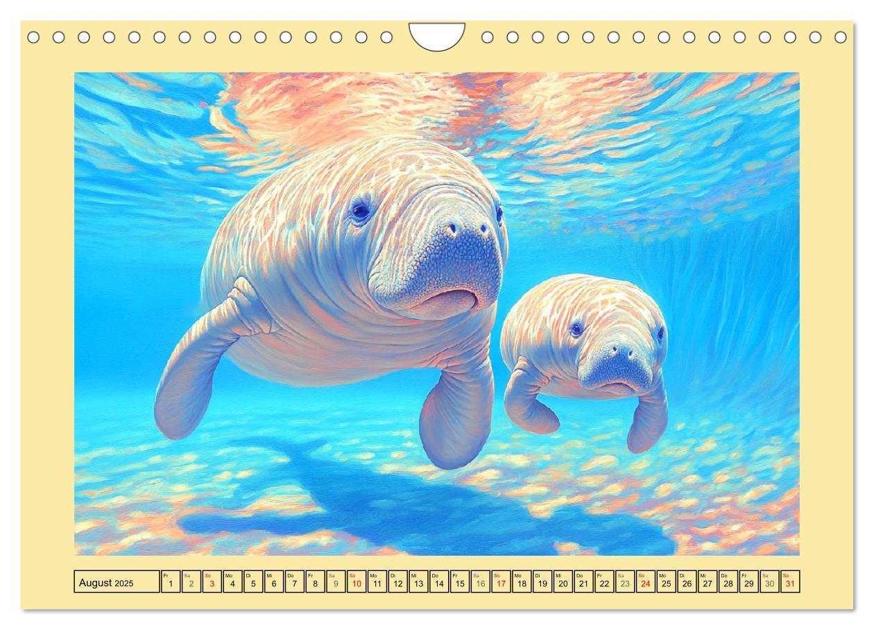 Bild: 9783457203576 | Manatee Paintings. Rundschwanzseekühe im Ölgemälde-Stil...