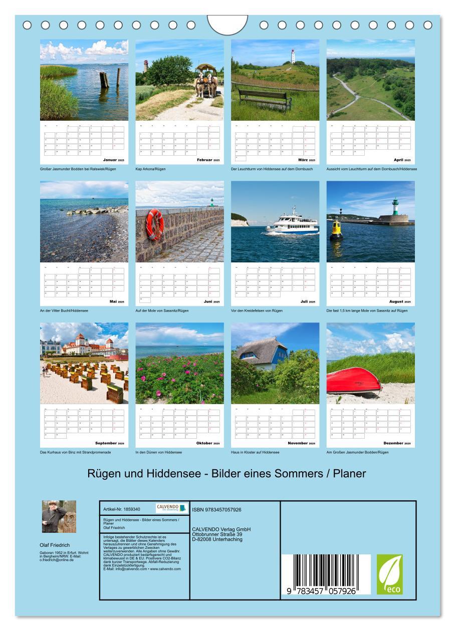 Bild: 9783457057926 | Rügen und Hiddensee - Bilder eines Sommers / Planer (Wandkalender...