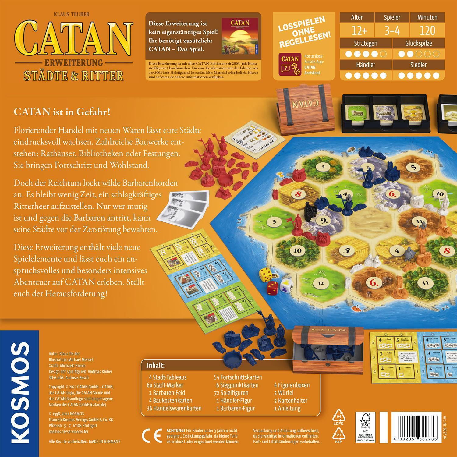 Bild: 4002051682736 | CATAN - Erweiterung - Städte &amp; Ritter | Klaus Teuber | Spiel | 682736