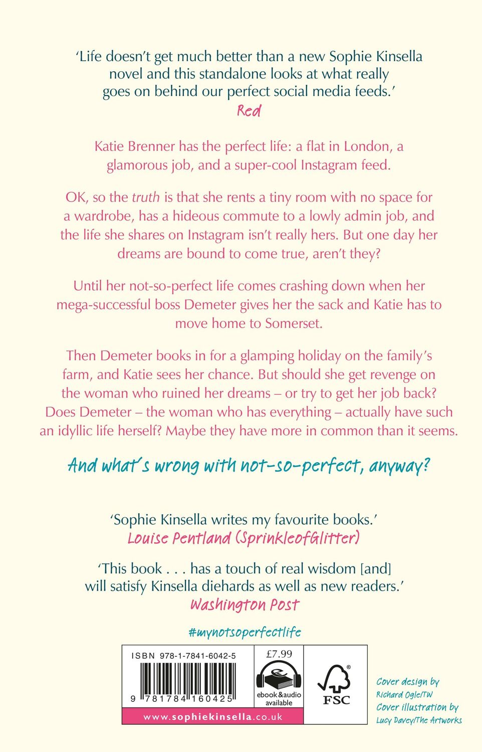 Rückseite: 9781784160425 | My Not So Perfect Life | A Novel | Sophie Kinsella | Taschenbuch