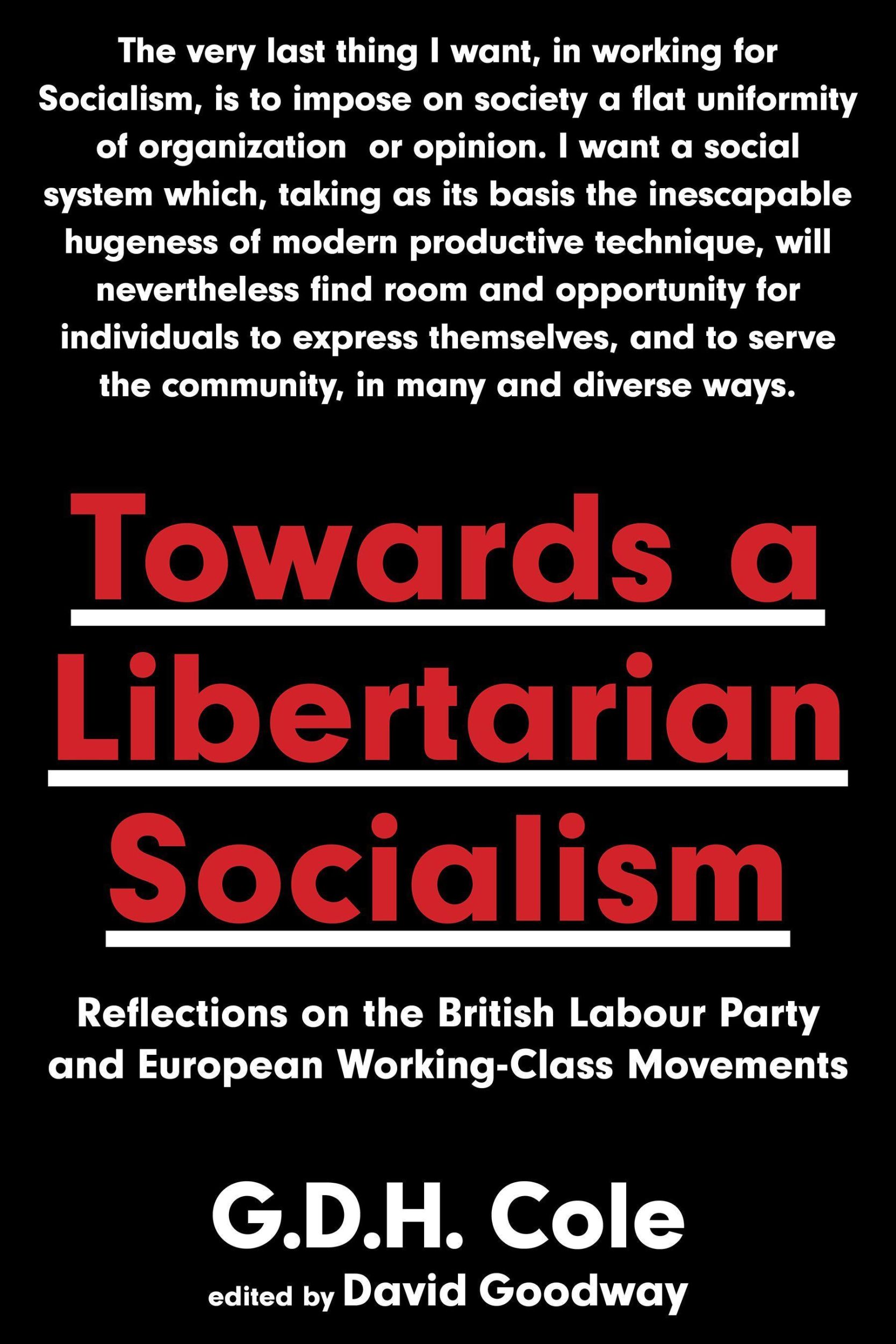 Cover: 9781849353892 | Towards a Libertarian Socialism | G D H Cole | Taschenbuch | Englisch