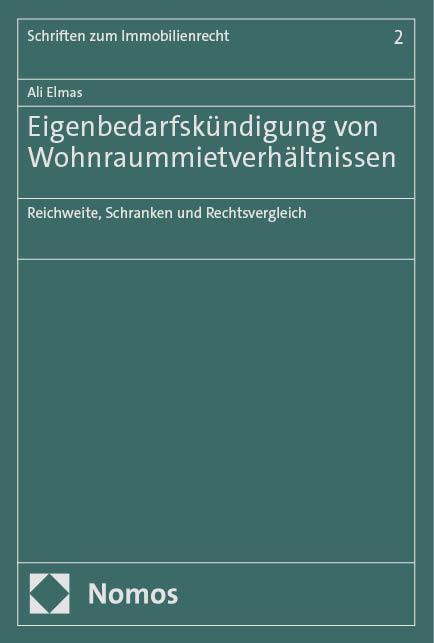 Cover: 9783756015085 | Eigenbedarfskündigung von Wohnraummietverhältnissen | Ali Elmas | Buch