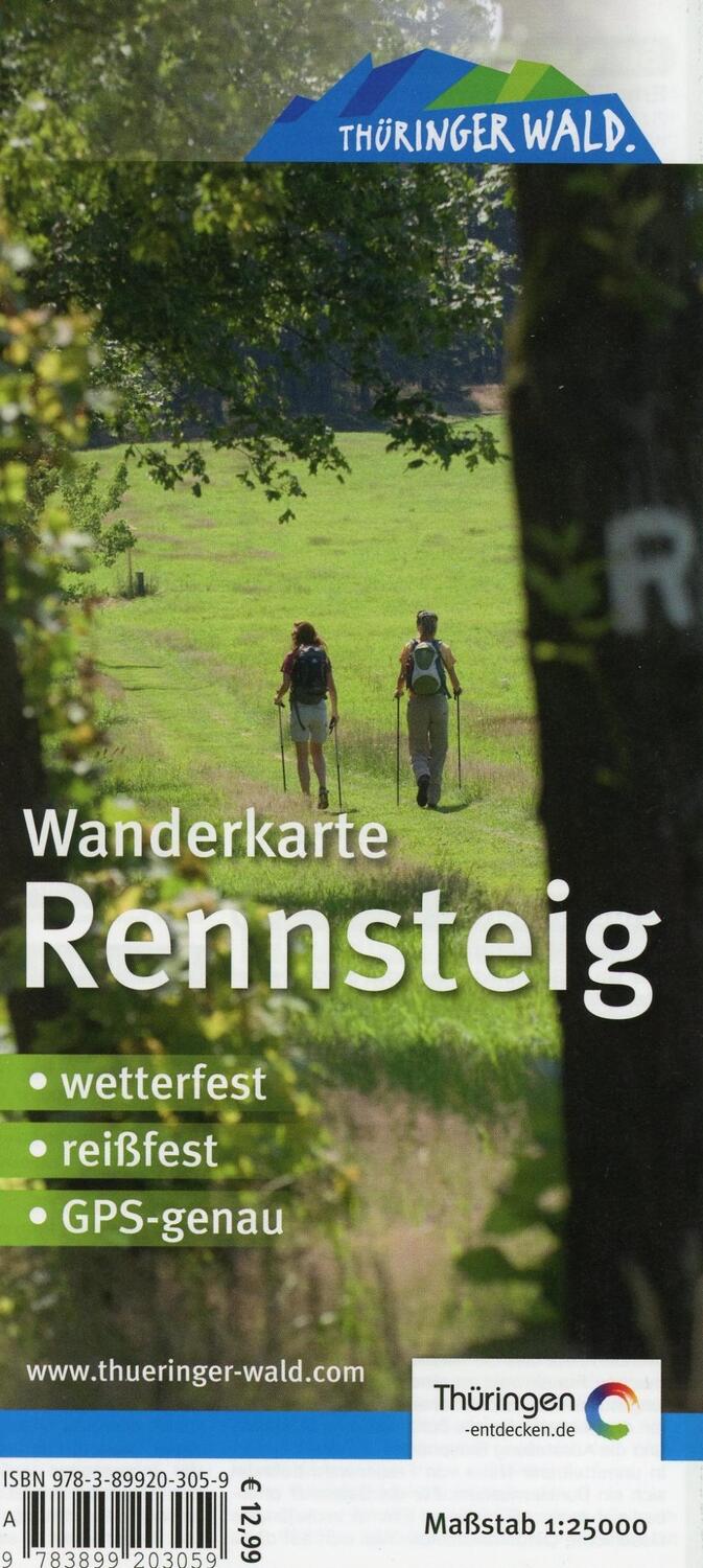 Bild: 9783899203059 | Wanderkarte Rennsteig 1 : 25 000 | (Land-)Karte | Deutsch | 2010