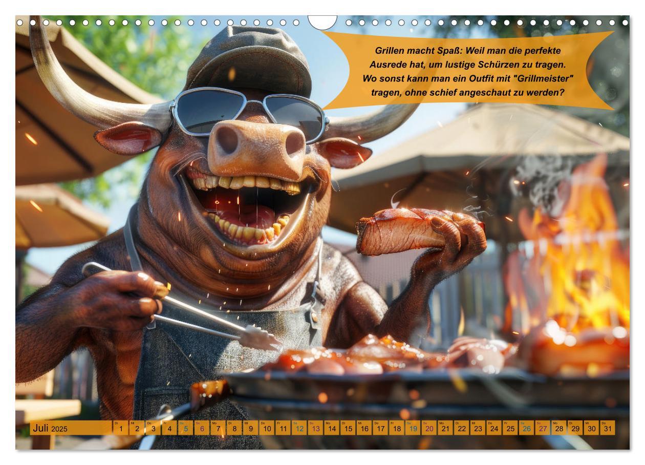 Bild: 9783457168288 | Tierisch lustige Grillmeister (Wandkalender 2025 DIN A3 quer),...