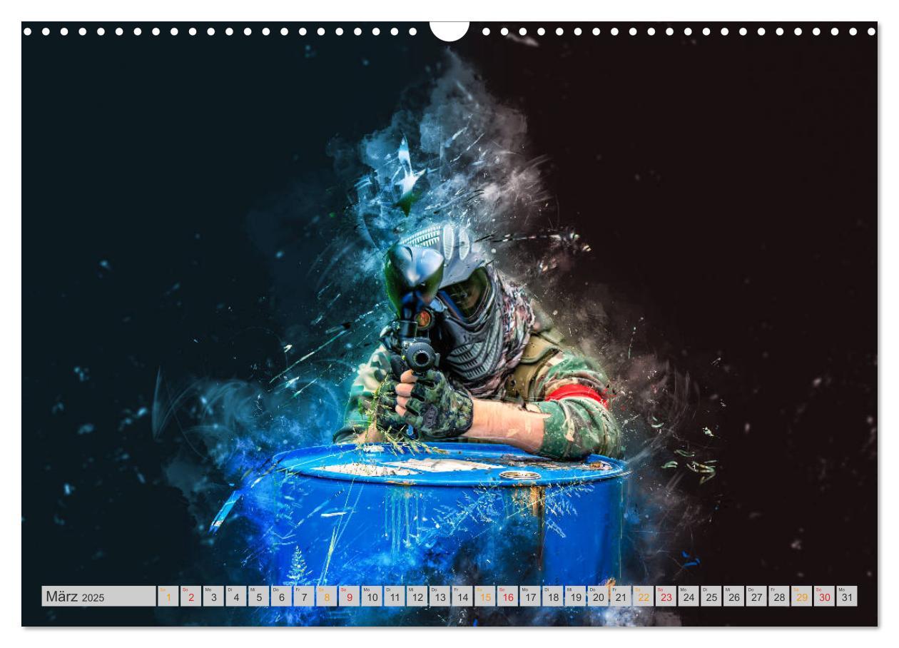 Bild: 9783435387434 | Paintball - extrem cool (Wandkalender 2025 DIN A3 quer), CALVENDO...