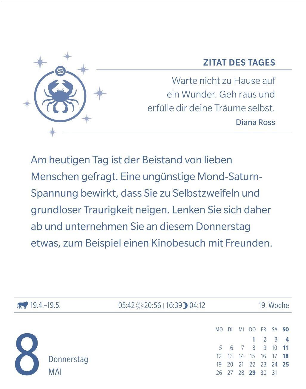 Bild: 9783840033704 | Krebs Sternzeichenkalender 2025 - Tagesabreißkalender - Ihr...