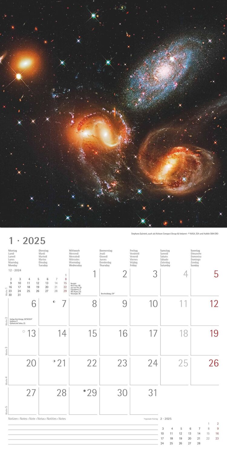 Bild: 4251732343163 | Space 2025 - Broschürenkalender 30x30 cm (30x60 geöffnet) -...