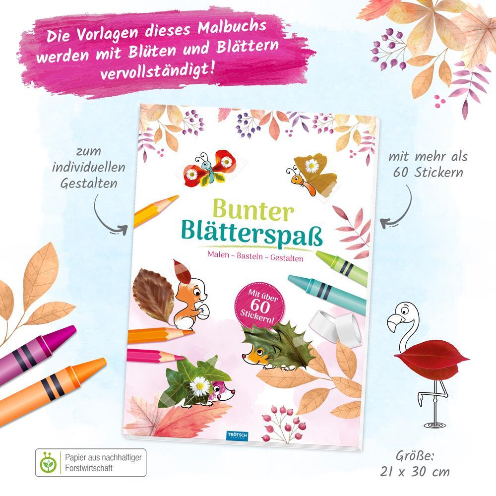 Bild: 9783988021366 | Trötsch Malbuch Bastelbuch Bunter Blätterspaß Wald Malen Basteln...