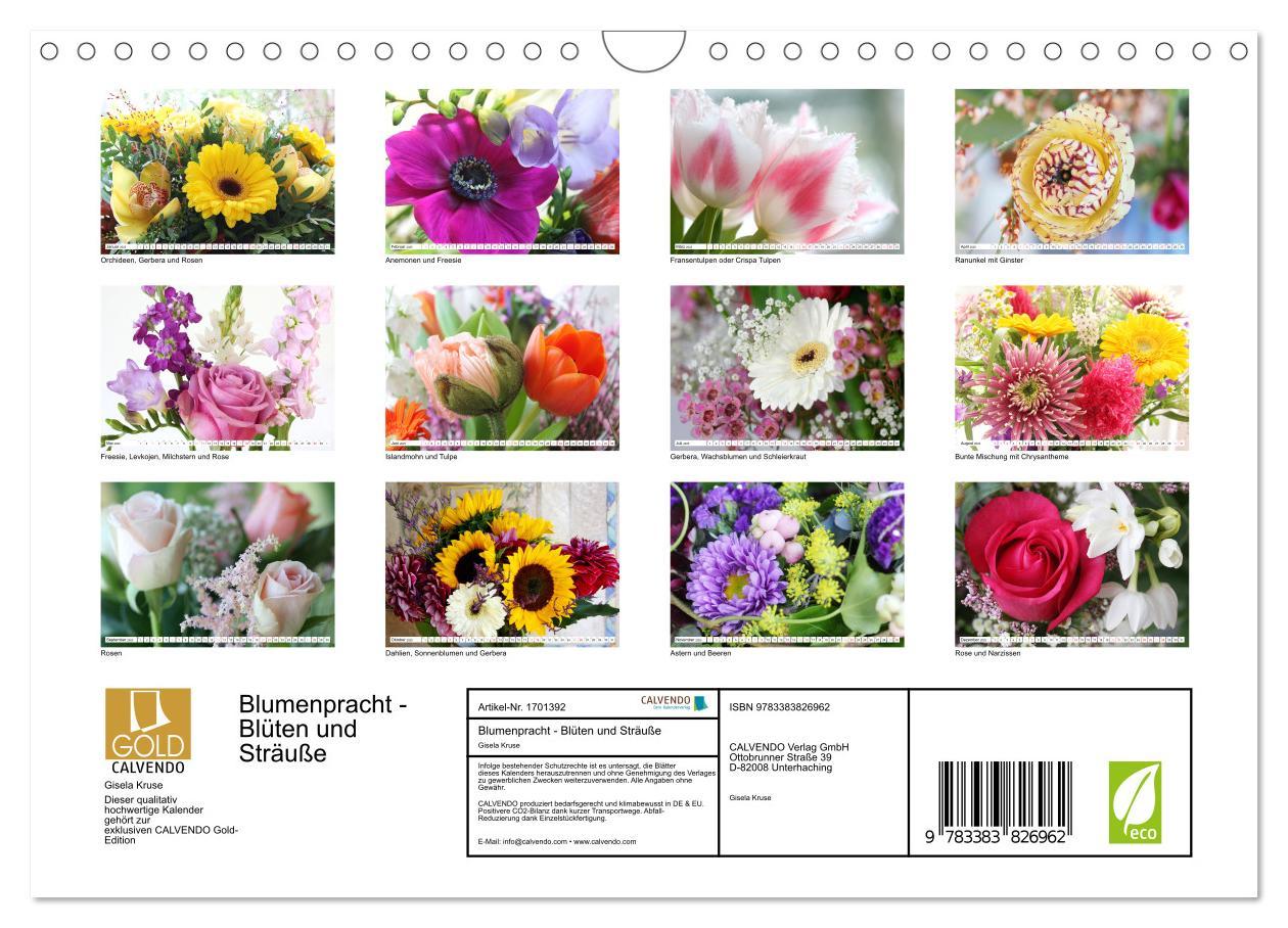 Bild: 9783383826962 | Blumenpracht - Blüten und Sträuße (Wandkalender 2025 DIN A4 quer),...