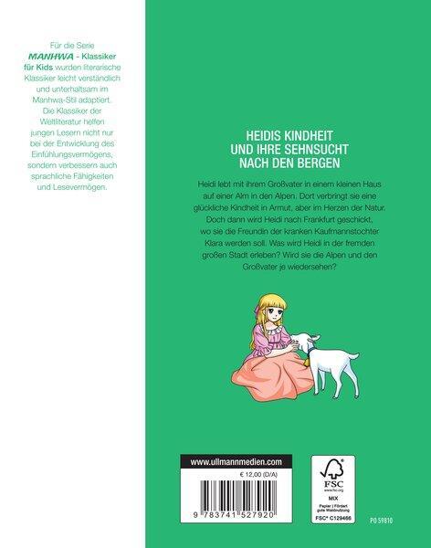 Rückseite: 9783741527920 | MANHWA - Klassiker für Kids - Heidi, Kind der Berge (komplett in...