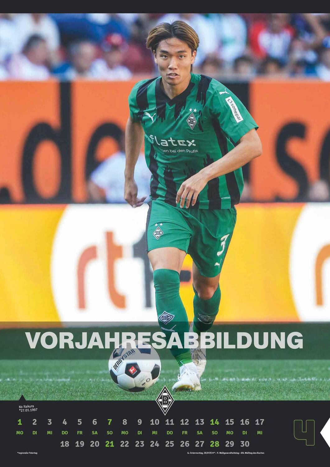 Bild: 4002725994394 | Borussia Mönchengladbach 2025 - Fußball-Kalender - Wand-Kalender -...