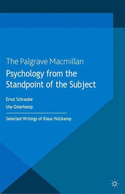 Cover: 9781349367399 | Psychology from the Standpoint of the Subject | Andrew Boreham (u. a.)