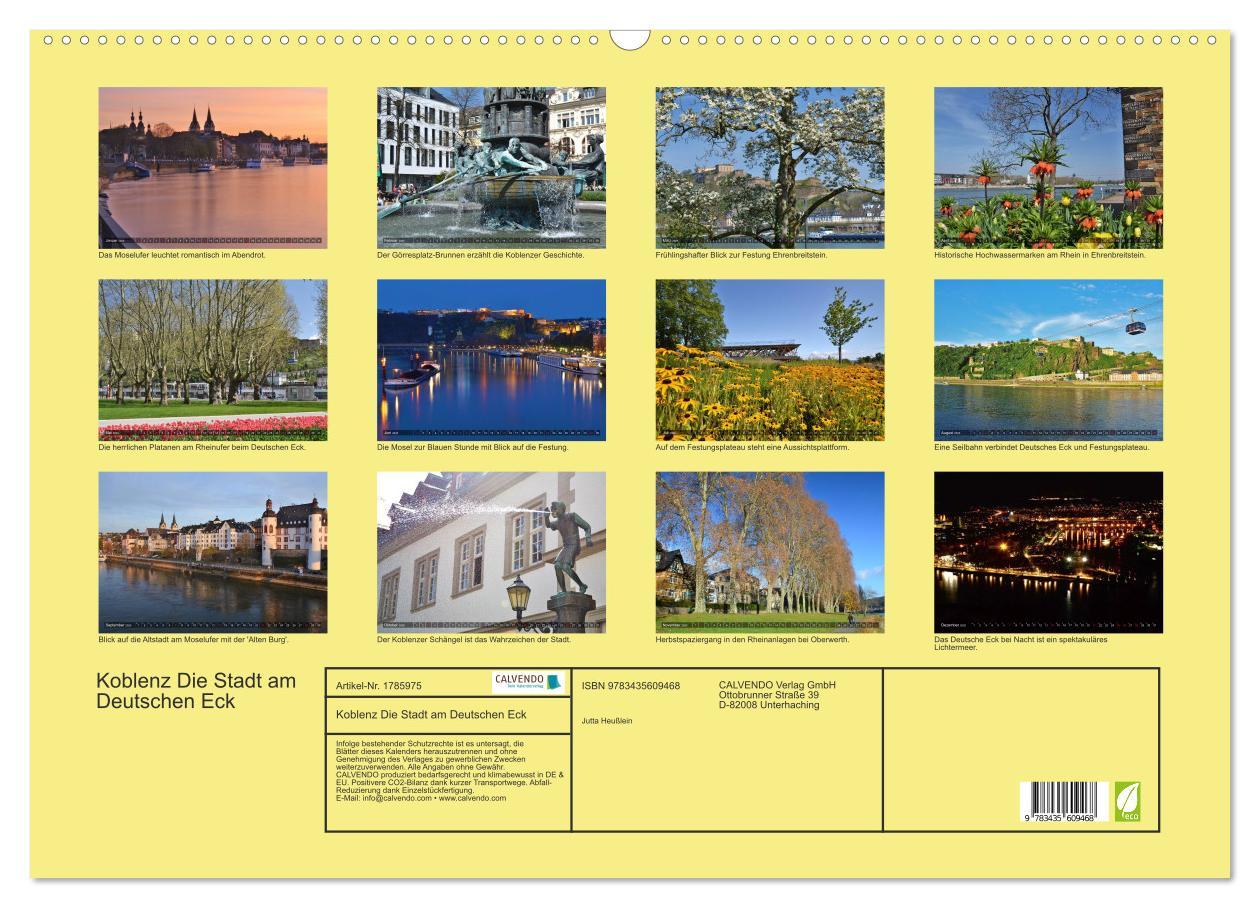 Bild: 9783435609468 | Koblenz Die Stadt am Deutschen Eck (Wandkalender 2025 DIN A2 quer),...