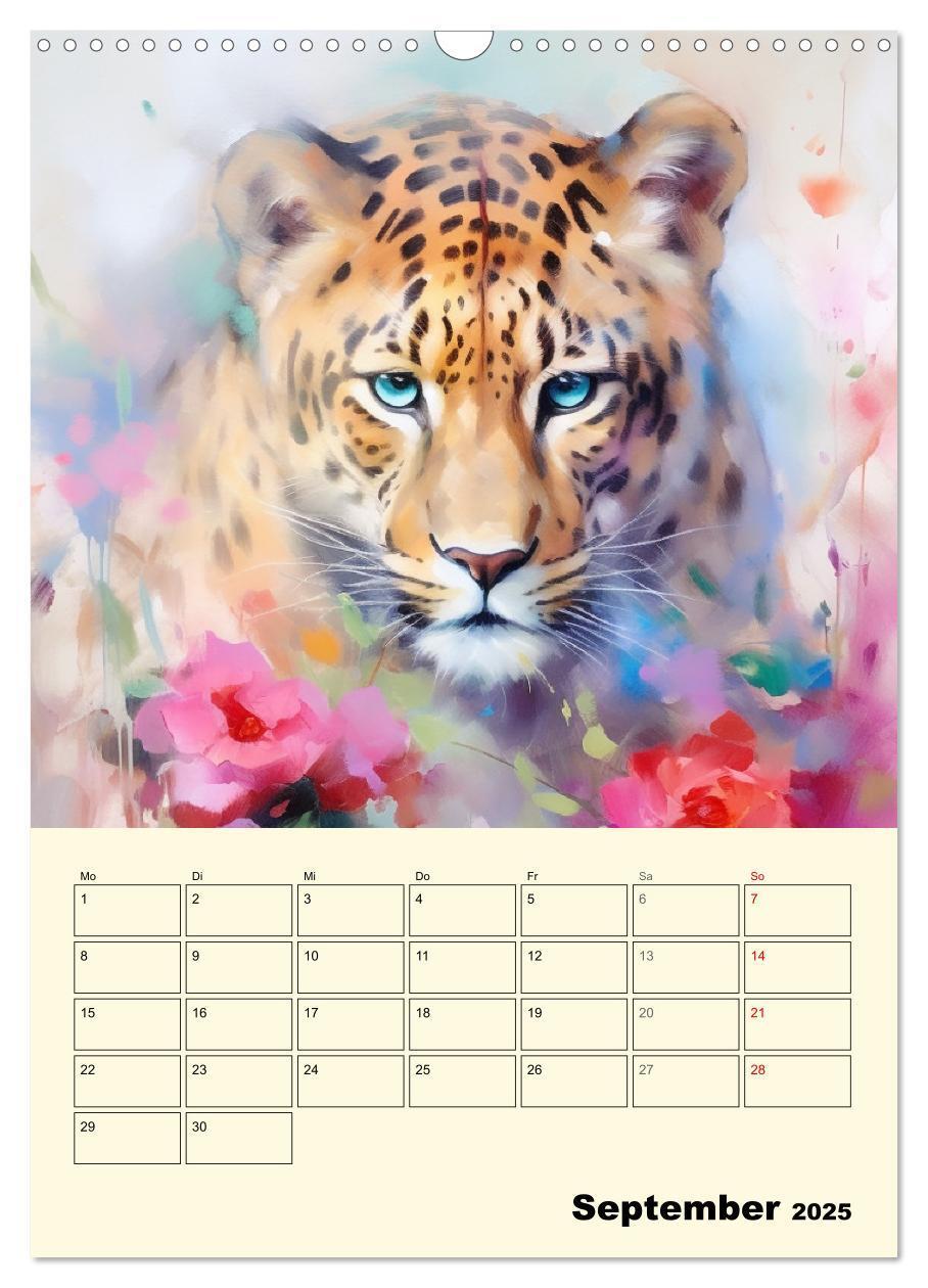 Bild: 9783435868599 | Raubkatzen. Zauberhafte Aquarelle (Wandkalender 2025 DIN A3 hoch),...