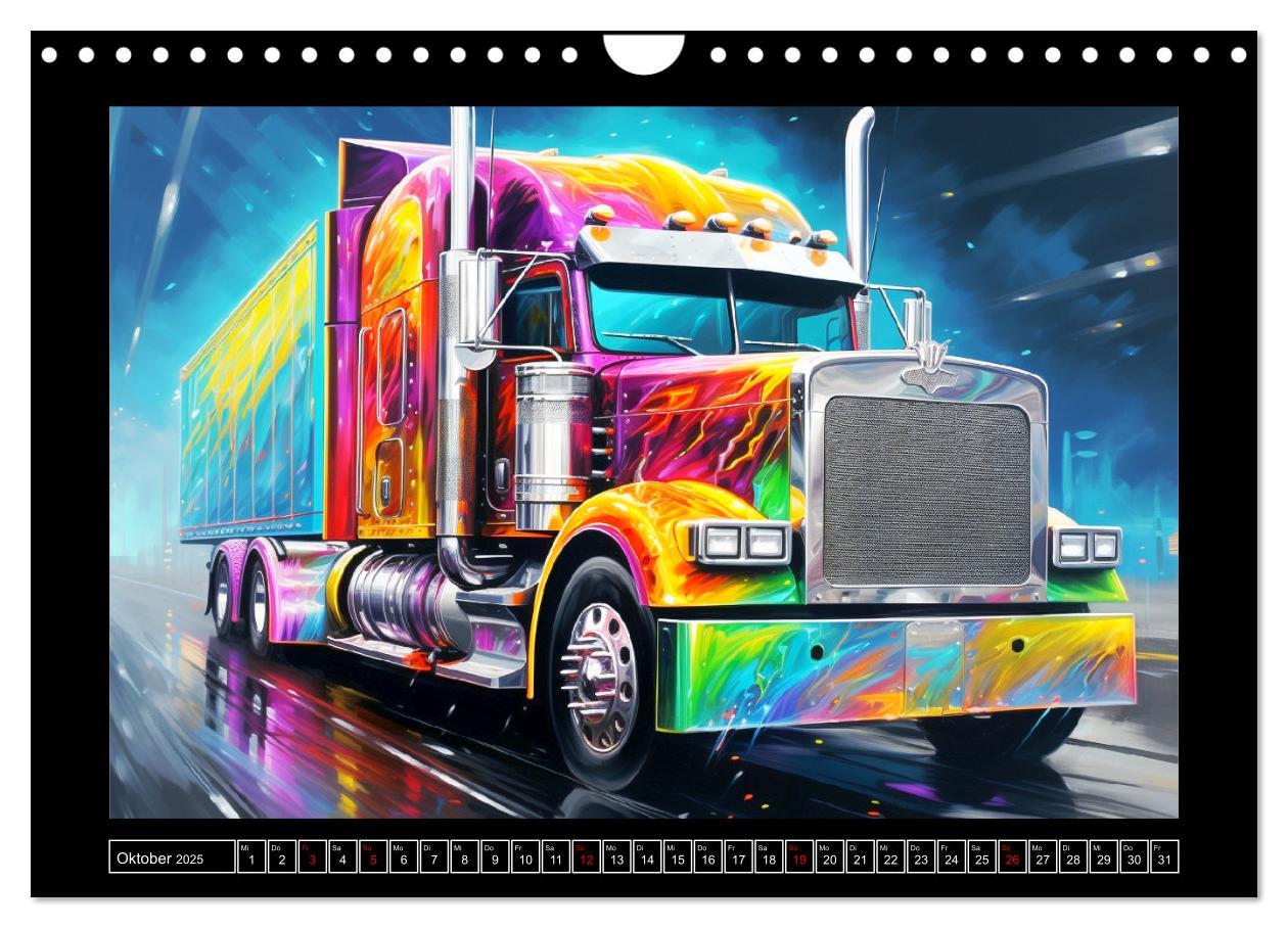 Bild: 9783383857324 | Langhauber Paintings. Trucks in lebendigen Farben (Wandkalender...