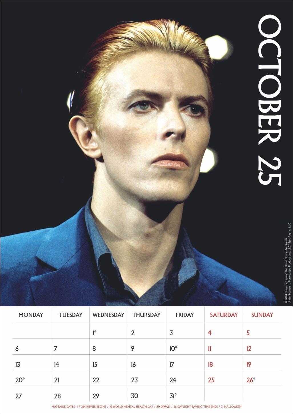 Bild: 9783840196713 | David Bowie Posterkalender 2025 | David Bowie | Kalender | Danilo