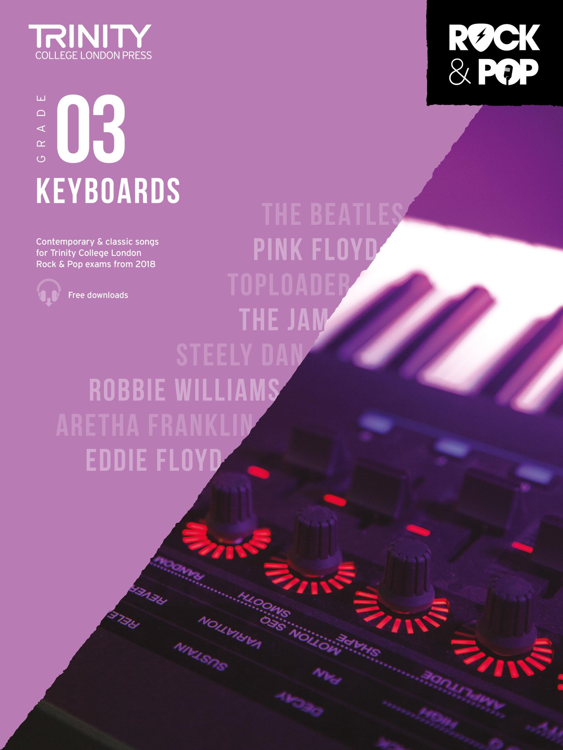 Cover: 9780857366597 | Trinity College London Rock &amp; Pop 2018 Keyboards Grade 3 | Broschüre