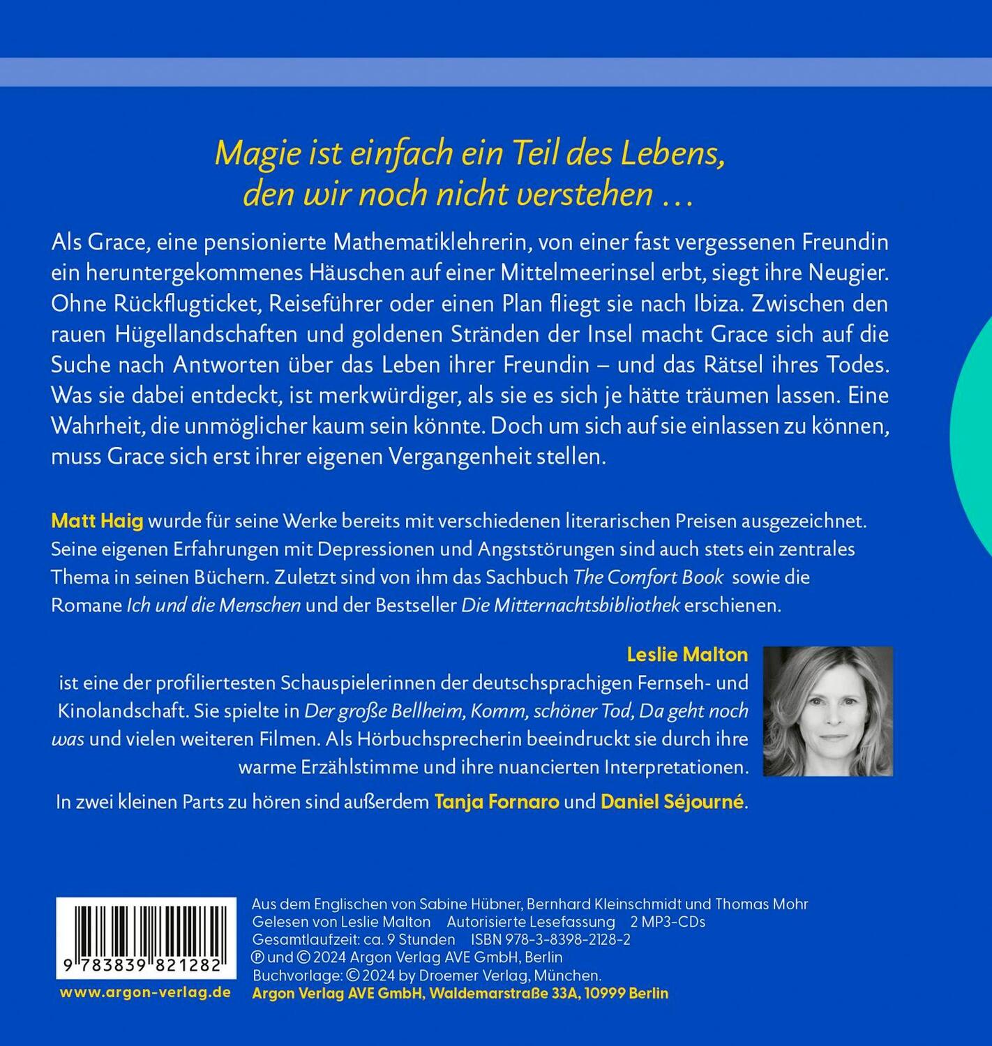 Rückseite: 9783839821282 | Die Unmöglichkeit des Lebens | Matt Haig | MP3 | 2 Audio-CDs | Deutsch