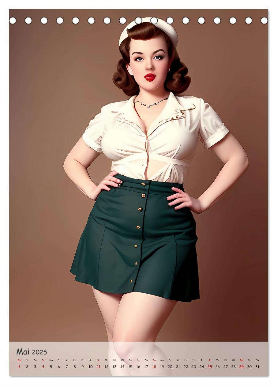 Bild: 9783383808623 | Pin-up Girls - Retro Glamour (Tischkalender 2025 DIN A5 hoch),...