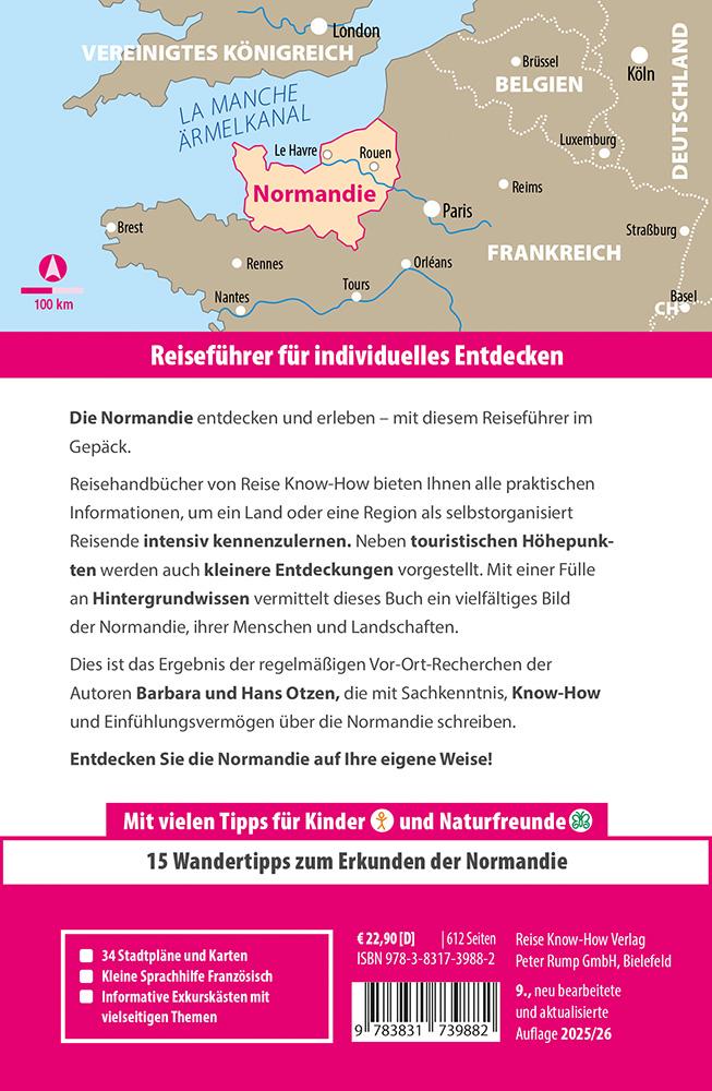 Rückseite: 9783831739882 | Reise Know-How Reiseführer Normandie | Hans Otzen (u. a.) | Buch