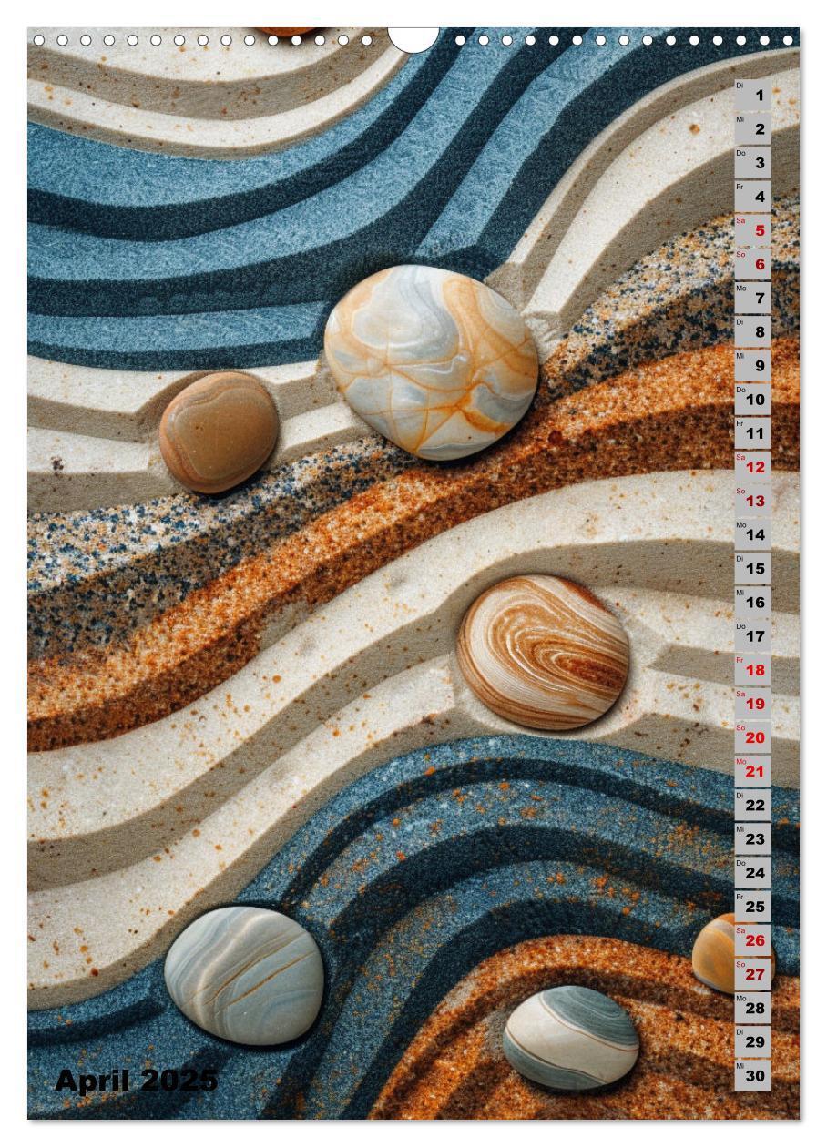 Bild: 9783457131008 | Zen aus Sand (Wandkalender 2025 DIN A3 hoch), CALVENDO Monatskalender