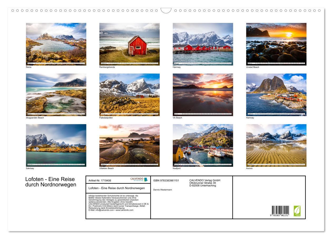 Bild: 9783383961151 | Lofoten - Eine Reise durch Nordnorwegen (Wandkalender 2025 DIN A2...