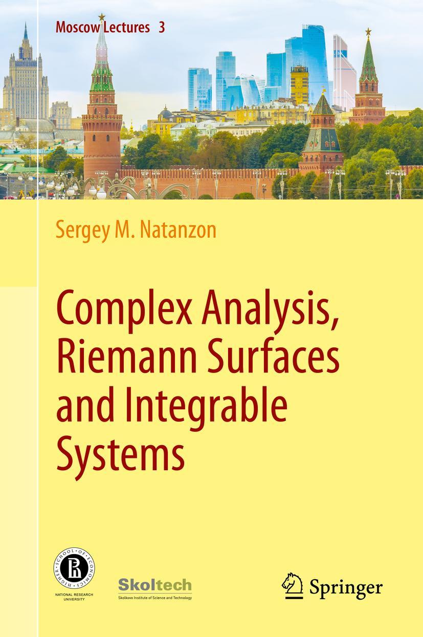 Cover: 9783030346393 | Complex Analysis, Riemann Surfaces and Integrable Systems | Natanzon