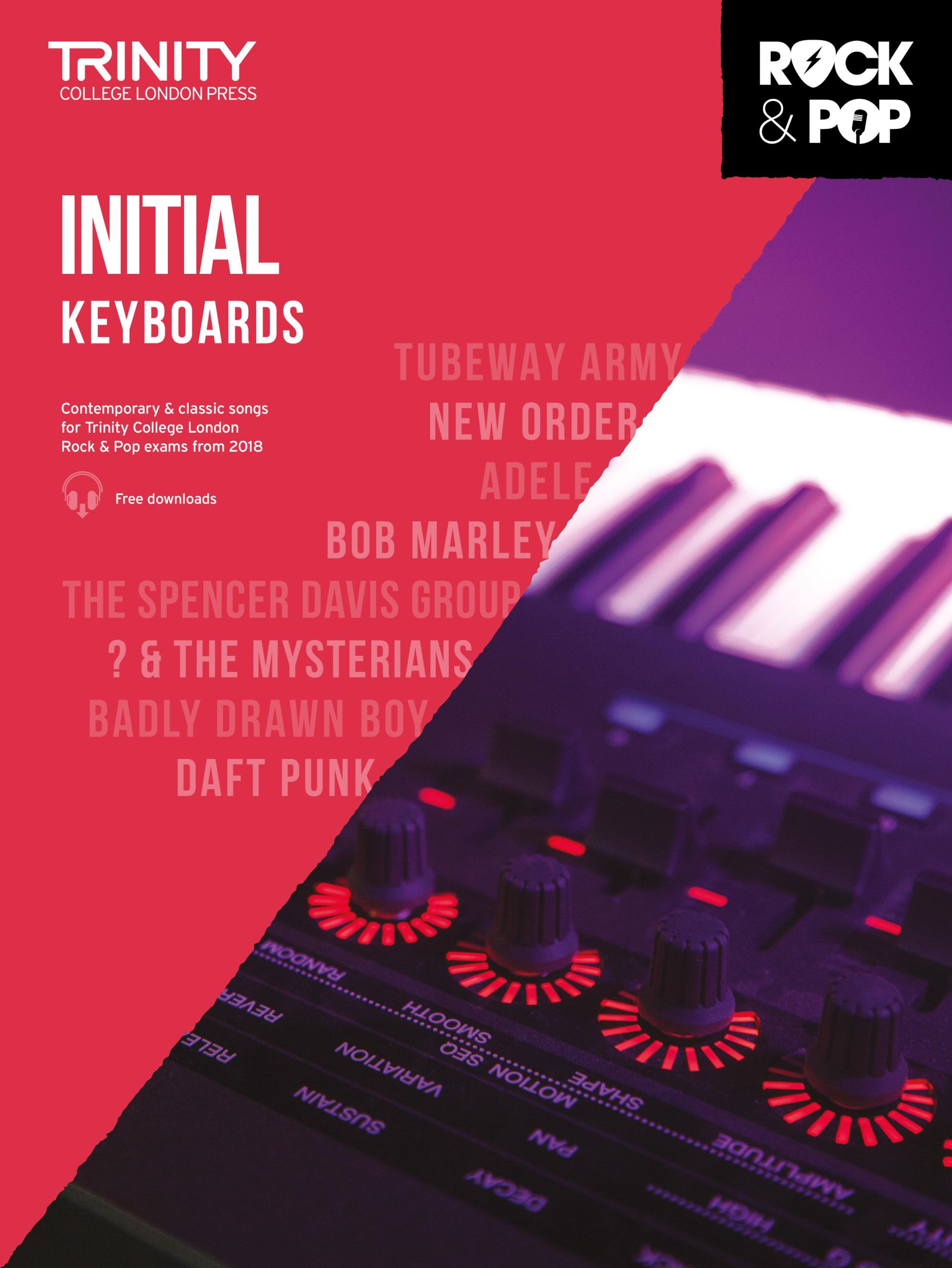 Cover: 9780857366566 | Trinity College London Rock &amp; Pop 2018 Keyboards Initial Grade | 40 S.