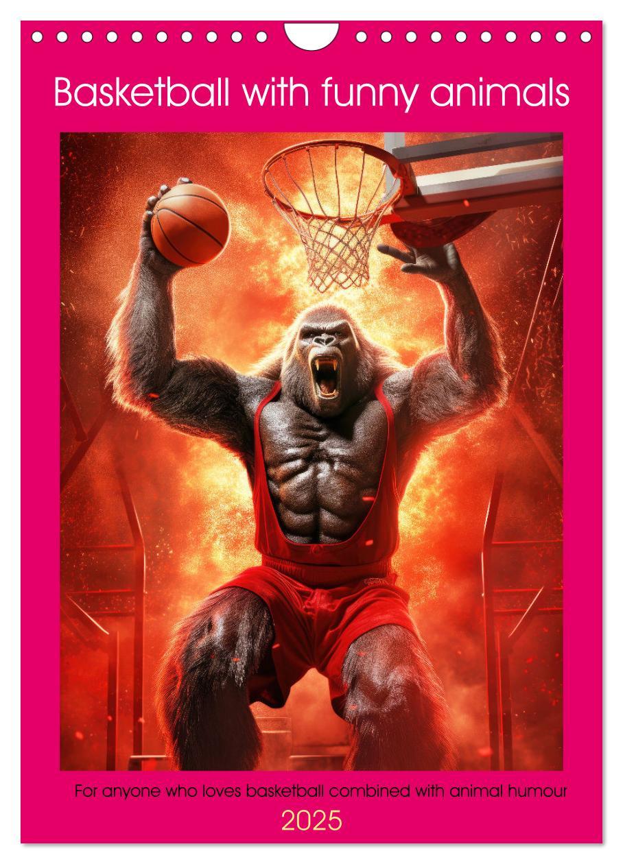 Cover: 9781325986385 | Basketball with funny animals (Wall Calendar 2025 DIN A4 portrait),...