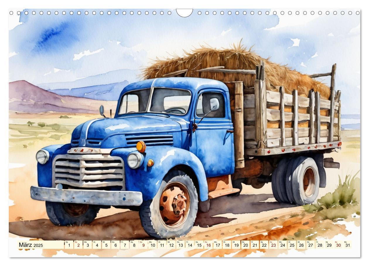 Bild: 9783457151211 | Nostalgische Trucks (Wandkalender 2025 DIN A3 quer), CALVENDO...