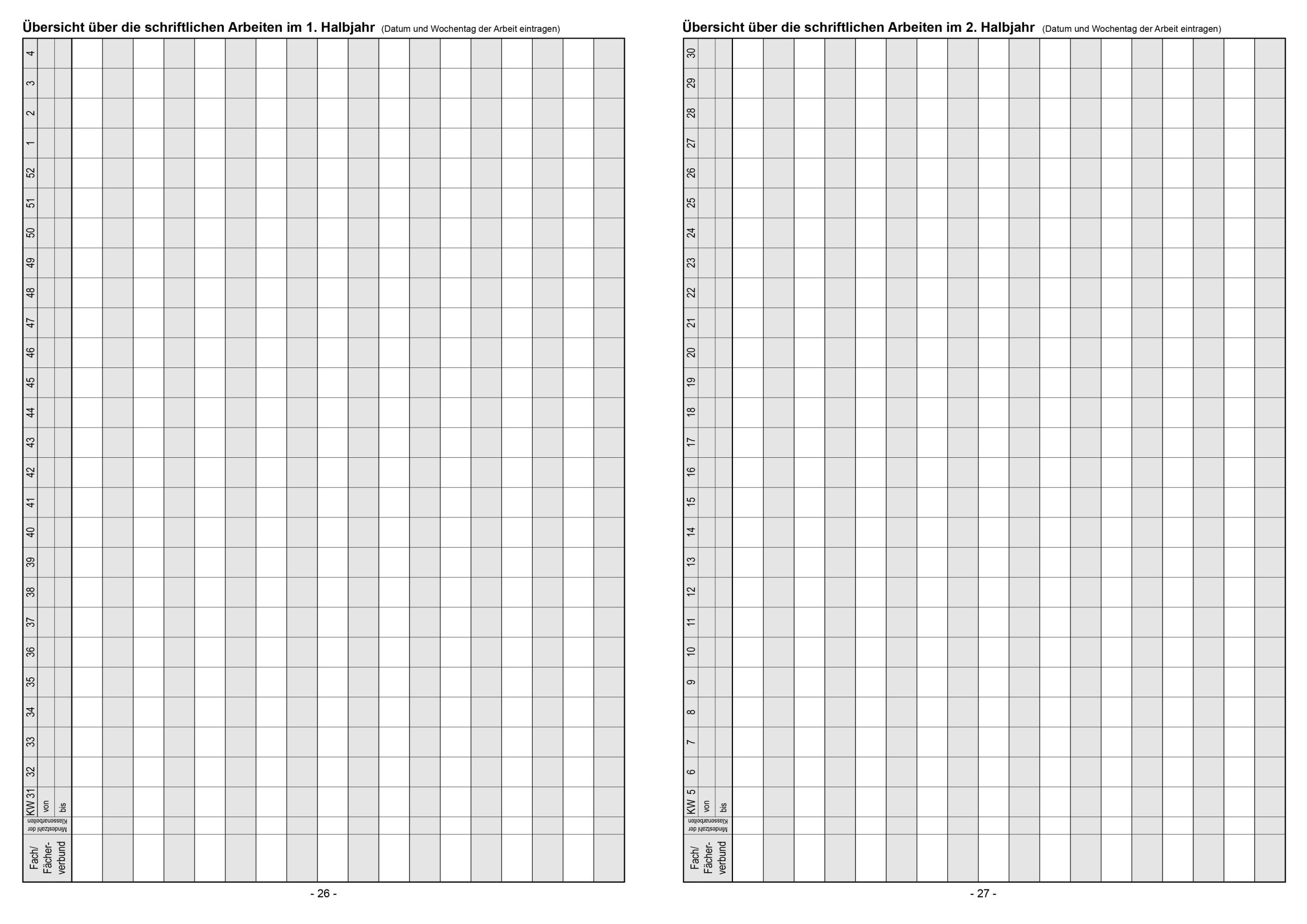 Bild: 4260094452444 | Klassenbuch "Standard", Umschlagfarbe: gelb | für alle Schulformen