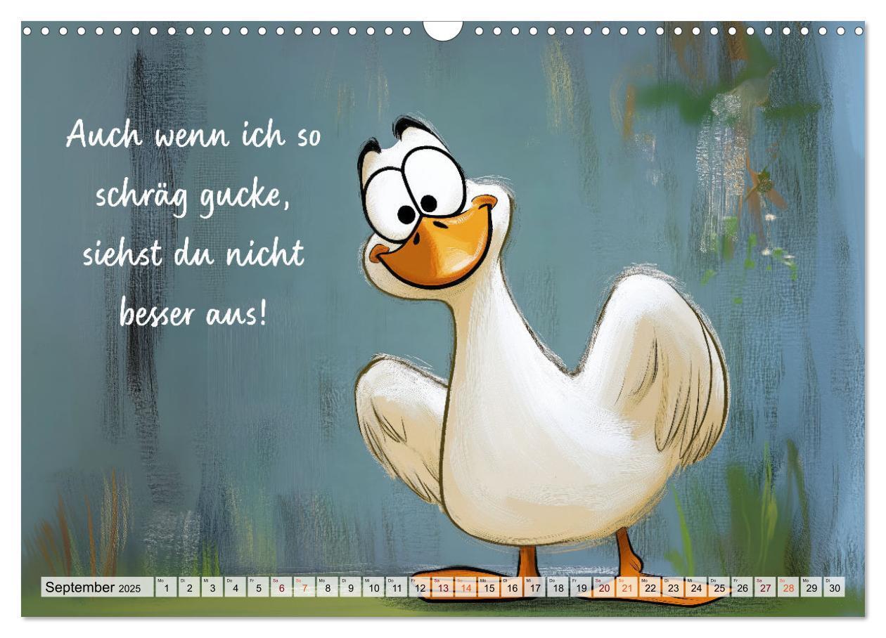 Bild: 9783457190029 | Gans coole Sprüche (Wandkalender 2025 DIN A3 quer), CALVENDO...