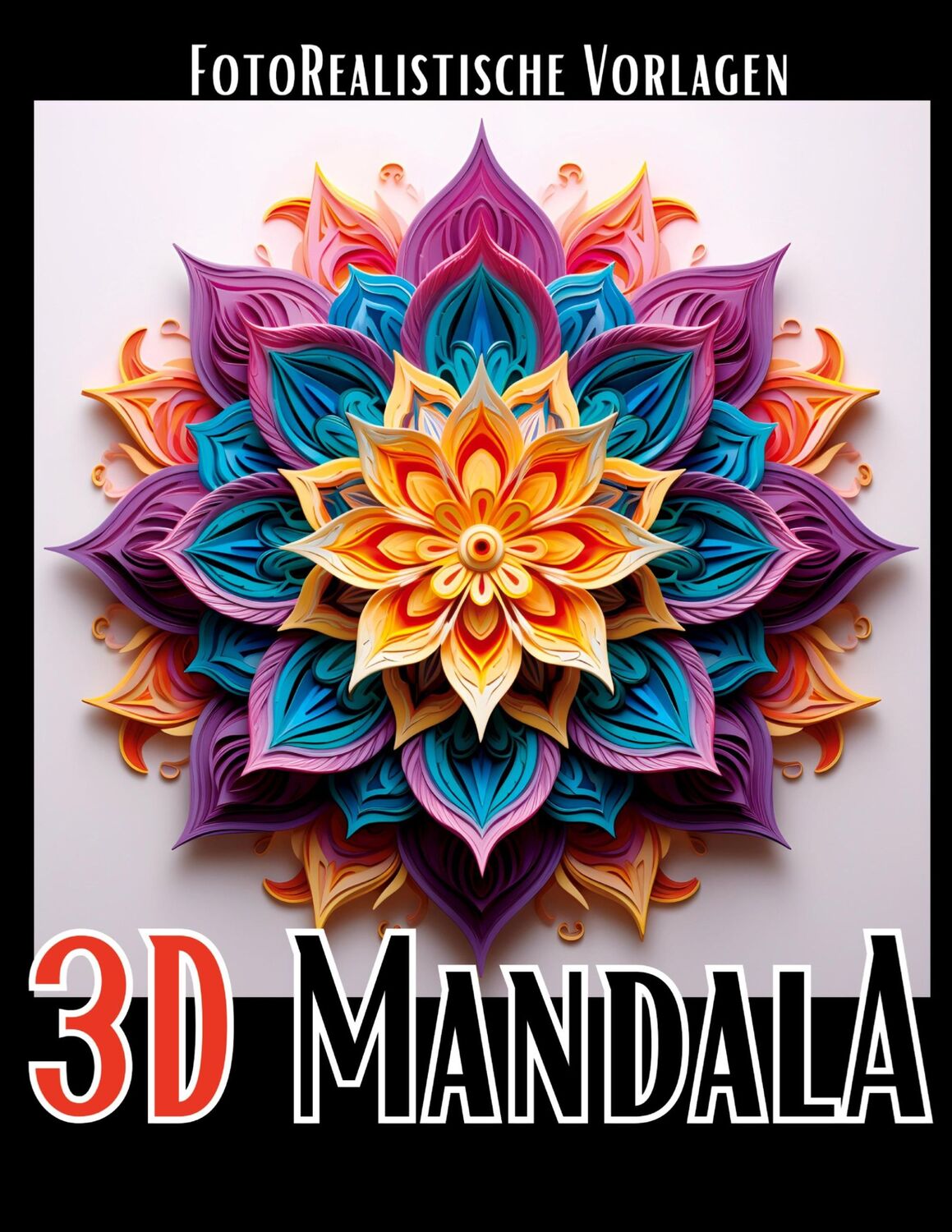 Cover: 9783384042057 | 3D Mandala Malbuch ¿Black &amp; White¿ | Lucy´s Schwarze Malbücher | Buch