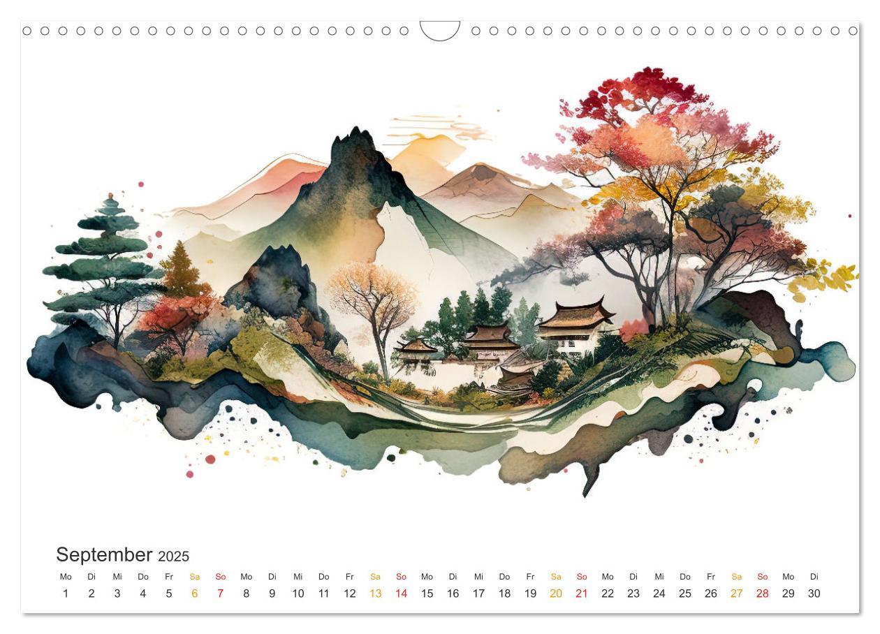 Bild: 9783457243800 | Japan - Aquarell Kunst und Tradition (Wandkalender 2025 DIN A3...