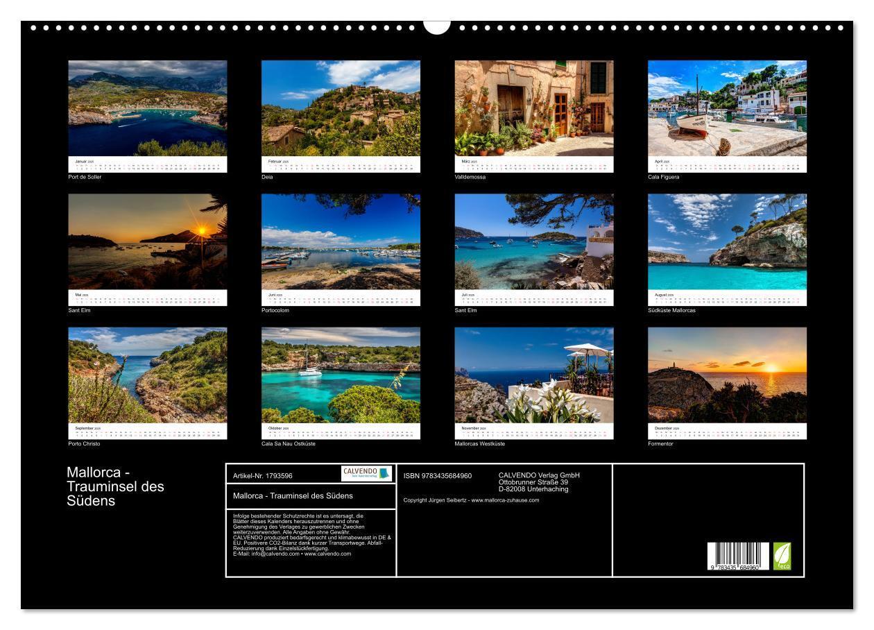 Bild: 9783435684960 | Mallorca - Trauminsel des Südens (Wandkalender 2025 DIN A2 quer),...