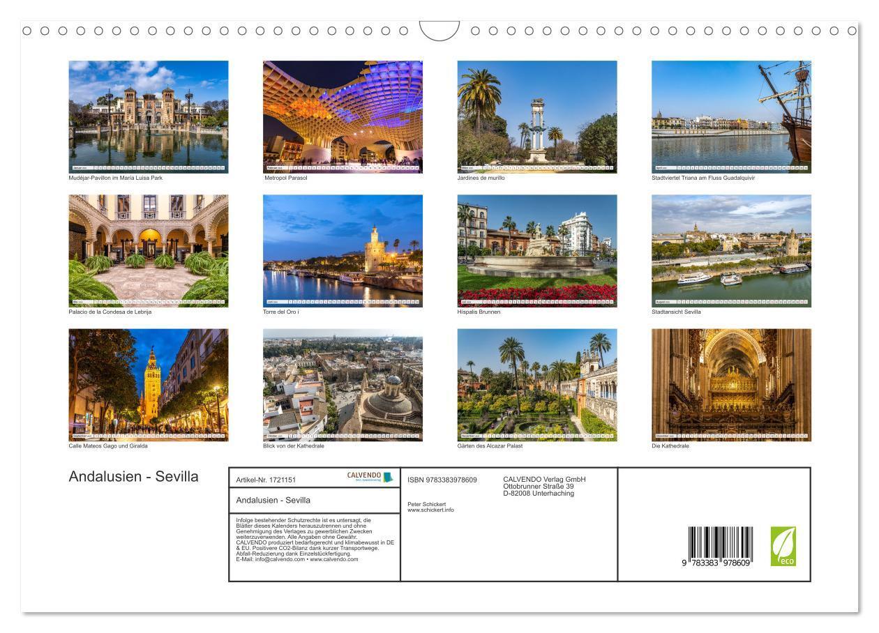 Bild: 9783383978609 | Andalusien - Sevilla (Wandkalender 2025 DIN A3 quer), CALVENDO...