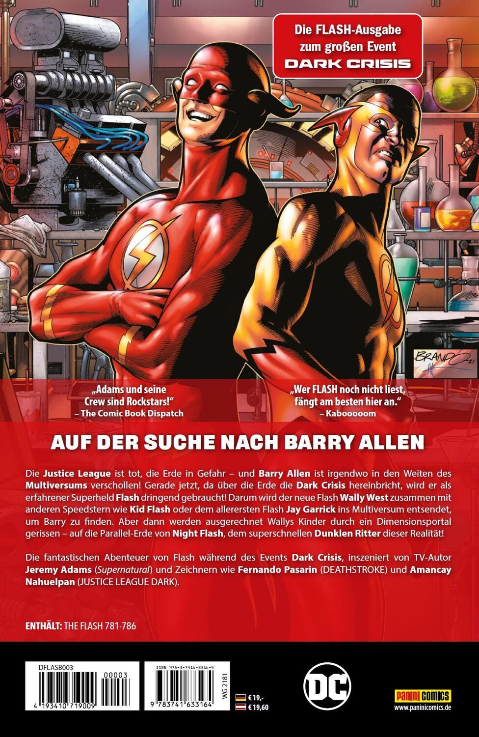 Rückseite: 9783741633164 | Flash | Bd. 3 (3. Serie): Dark Crisis - Wettlauf durchs Multiversum