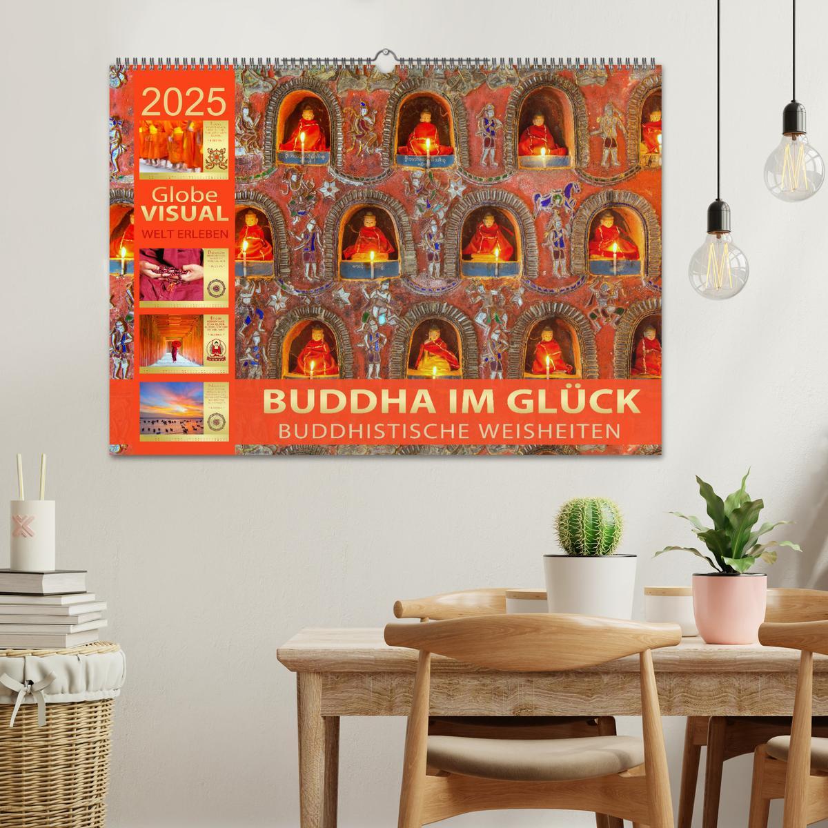 Bild: 9783435085590 | BUDDHA IM GLÜCK - Buddhistische Weisheiten (Wandkalender 2025 DIN...