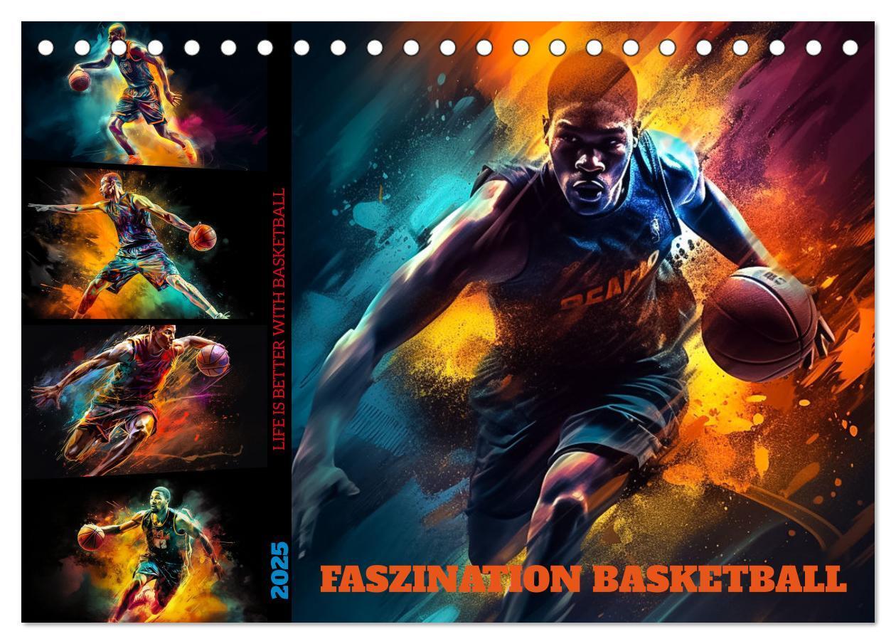 Cover: 9783383905667 | Faszination Basketball (Tischkalender 2025 DIN A5 quer), CALVENDO...