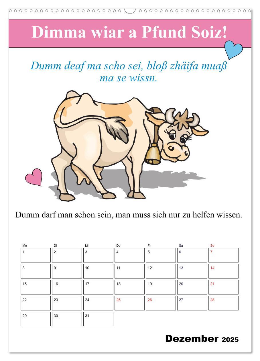 Bild: 9783457038918 | So a Schmarrn! Bairische Mundart (Wandkalender 2025 DIN A2 hoch),...