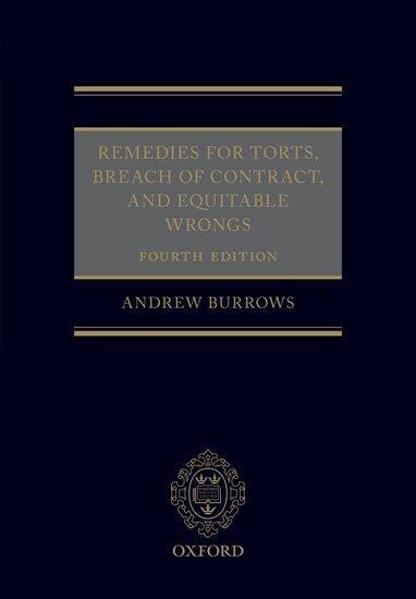 Cover: 9780198705949 | Remedies for Torts, Breach of Contract, and Equitable Wrongs | Fba