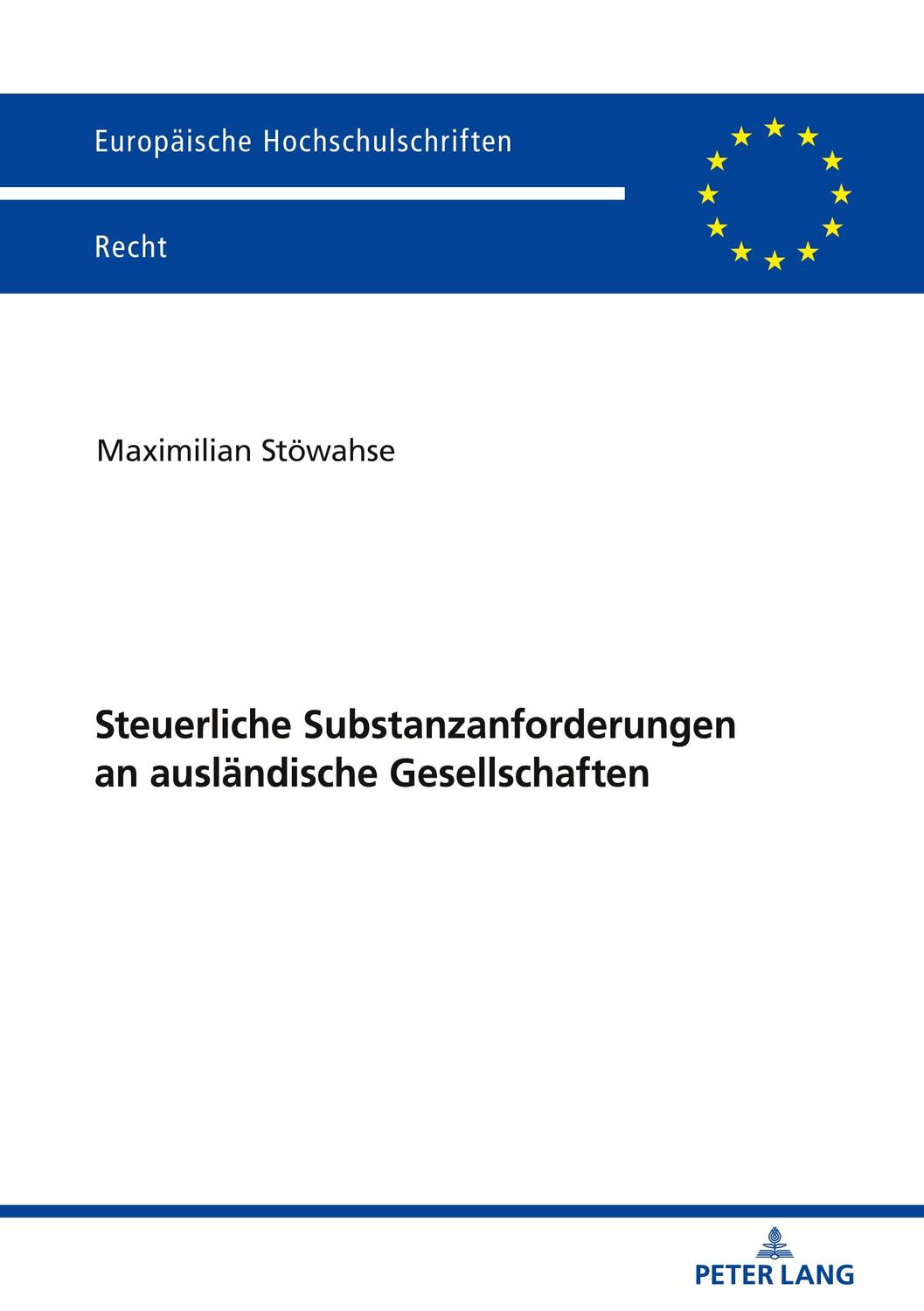 Cover: 9783631810408 | Steuerliche Substanzanforderungen an ausländische Gesellschaften