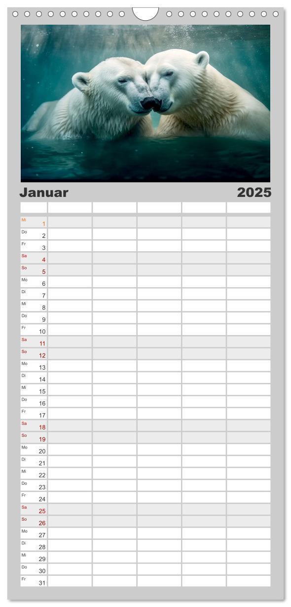 Bild: 9783457090480 | Familienplaner 2025 - Unzertennlich mit 5 Spalten (Wandkalender, 21...