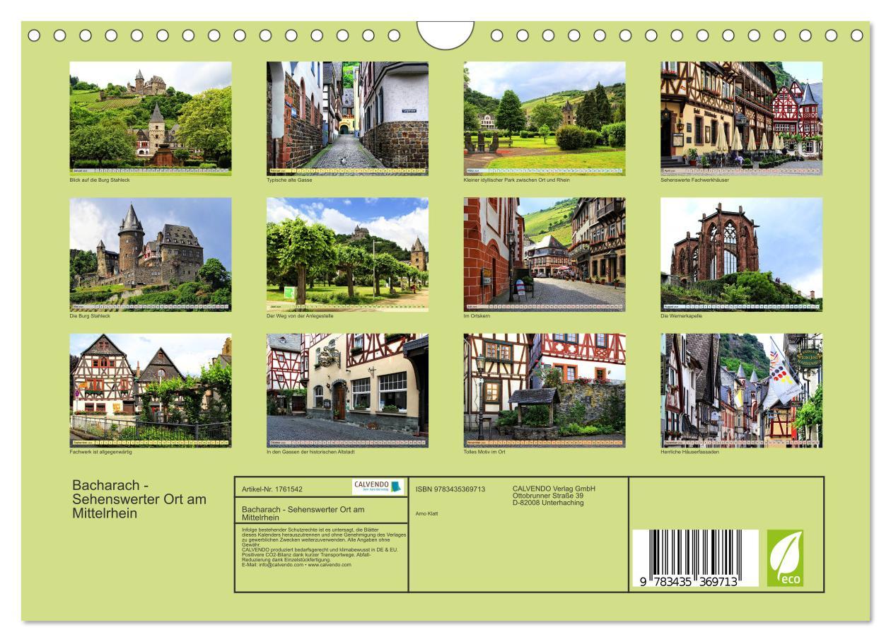 Bild: 9783435369713 | Bacharach - Sehenswerter Ort am Mittelrhein (Wandkalender 2025 DIN...