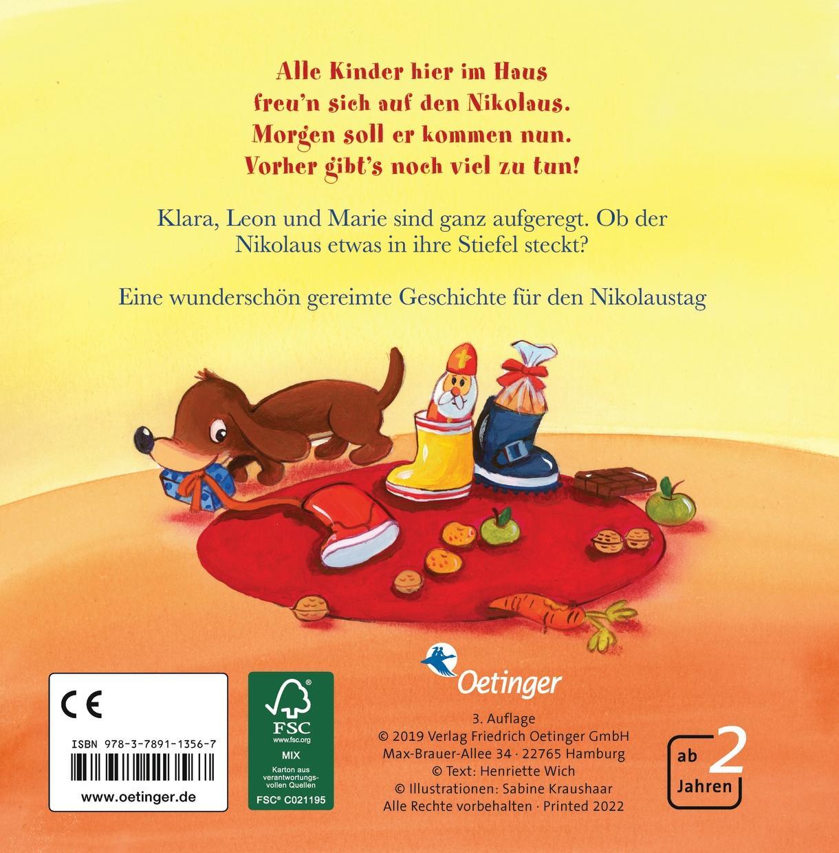 Rückseite: 9783789113567 | Morgen kommt der Nikolaus | Henriette Wich | Buch | PAPPE | 16 S.