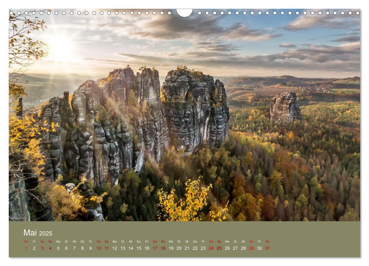 Bild: 9783383940279 | Auf den Bergen der Sächsischen Schweiz (Wandkalender 2025 DIN A3...