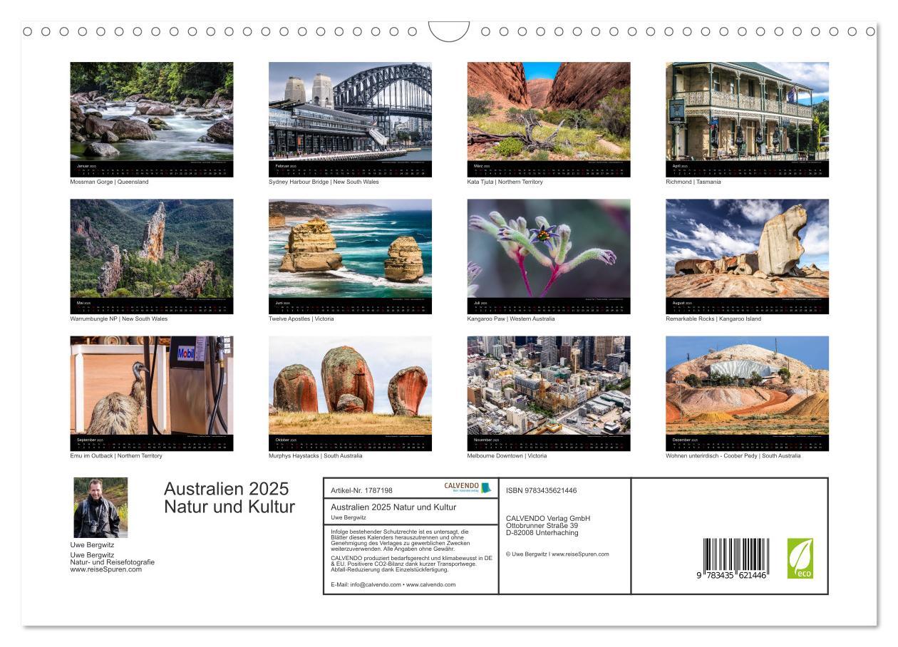 Bild: 9783435621446 | Australien 2025 Natur und Kultur (Wandkalender 2025 DIN A3 quer),...