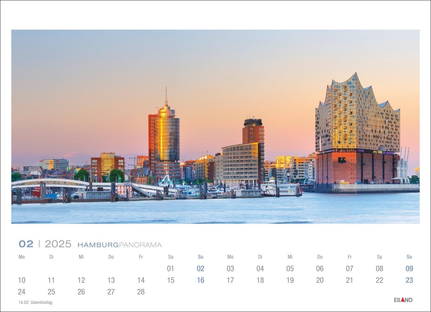 Bild: 9783964023391 | Hamburg Panorama Postkartenkalender 2025 | Eiland | Kalender | 13 S.