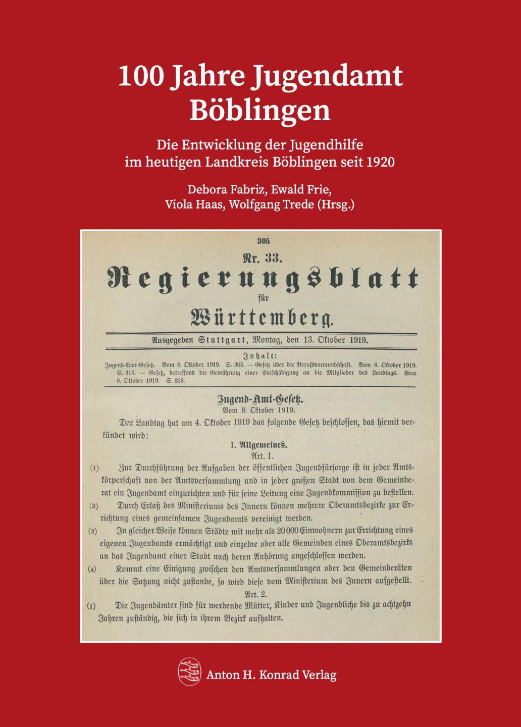 Cover: 9783874376327 | 100 Jahre Jugendamt Böblingen | Debora Fabriz (u. a.) | Buch | 196 S.